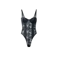 Sexy Lace Bodysuit for Women Bodies Elegant Women's Top 2025 New Summer Solid Bodycon Ribbed Bodysuits - Image 6