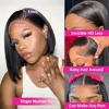 Bob Wig Human Hair 13x4 Hd Lace Front Human Hair Wigs For Black Women Glueless Lace Front Wigs Pre Plucked Pre Cut Straight Bob 2