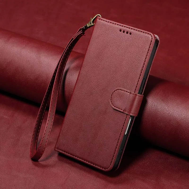 Premium RFID Leather Wallet Phone Cover - Elegant Flip Case Design