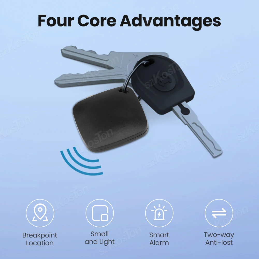 Bluetooth-compatible Smart GPS Tracker for Find My App Card Wallet Locator for IOS system Keys Anti-lost Alarm Finder