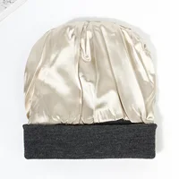 Saitn Lined Knit Beanie Hat Acrylic Winter Hats for Women Men Silk Lining Soft Slouchy Warm Cuffed Beanie Hat Soft Warm Ski Hats 5