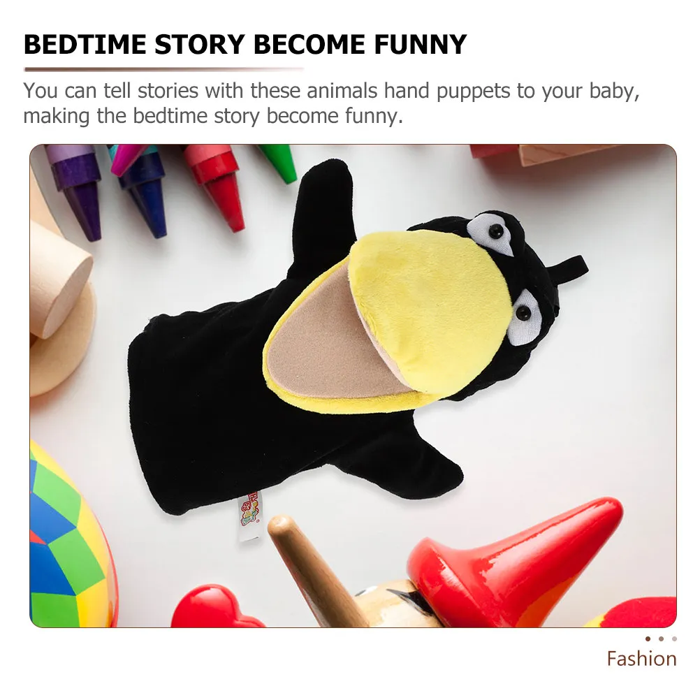 2Pcs 크로우 핸드 퍼펫 유치원을 위한 교육용 대화형 학습 보조 도구 유치원 이야기 시간 놀이 부모-자녀 결합