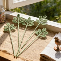 Artificial Flower Handmade crochet yarn Rose Outdoor Garden Valentine's Wedding Bridal Bouquet Home Room Diy Gift box Accessorie 5