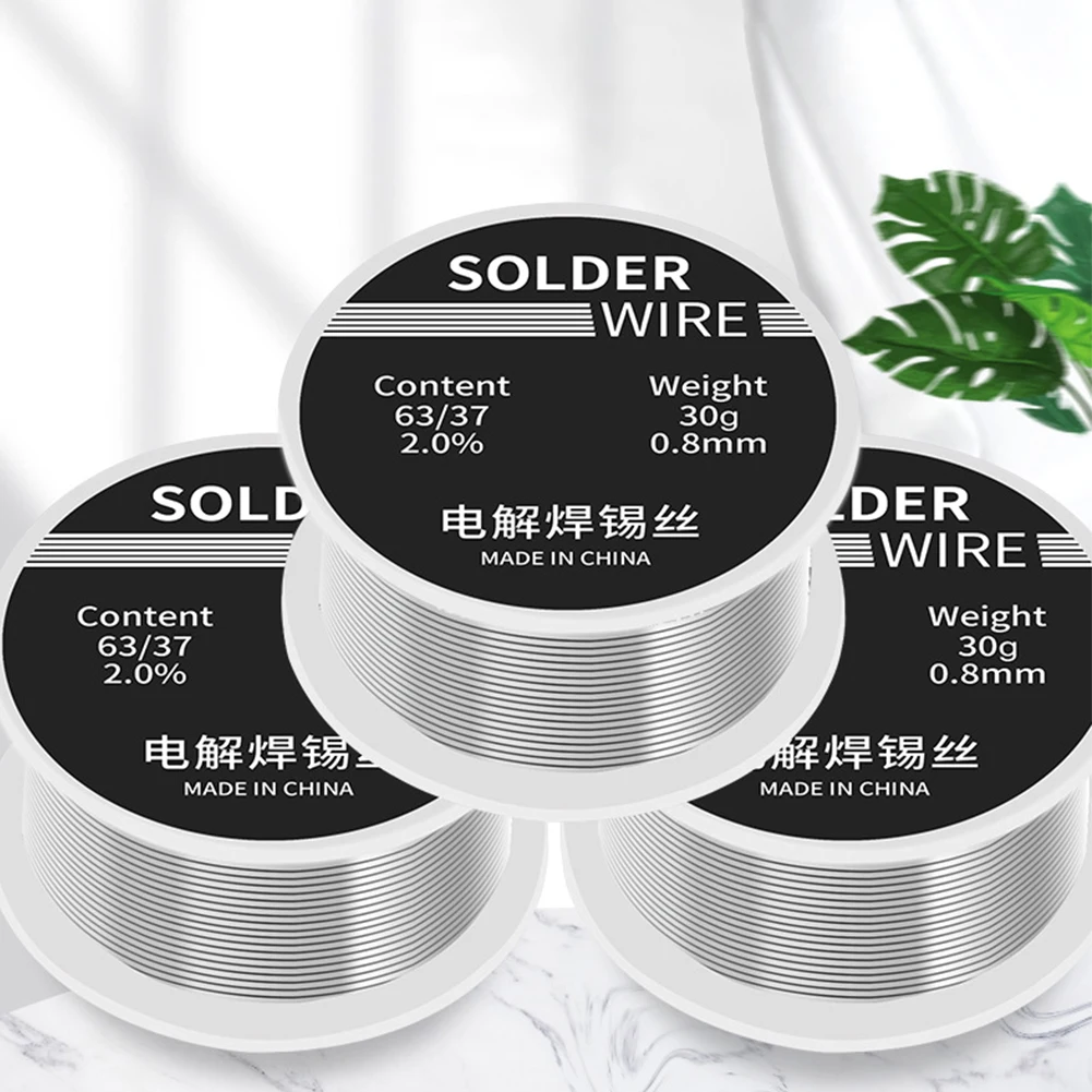 30g/0.8mm Welding Solder Wire High Purity Low Fusion Spot Rosin Soldering Wire Roll No-clean Tin Bga Welding