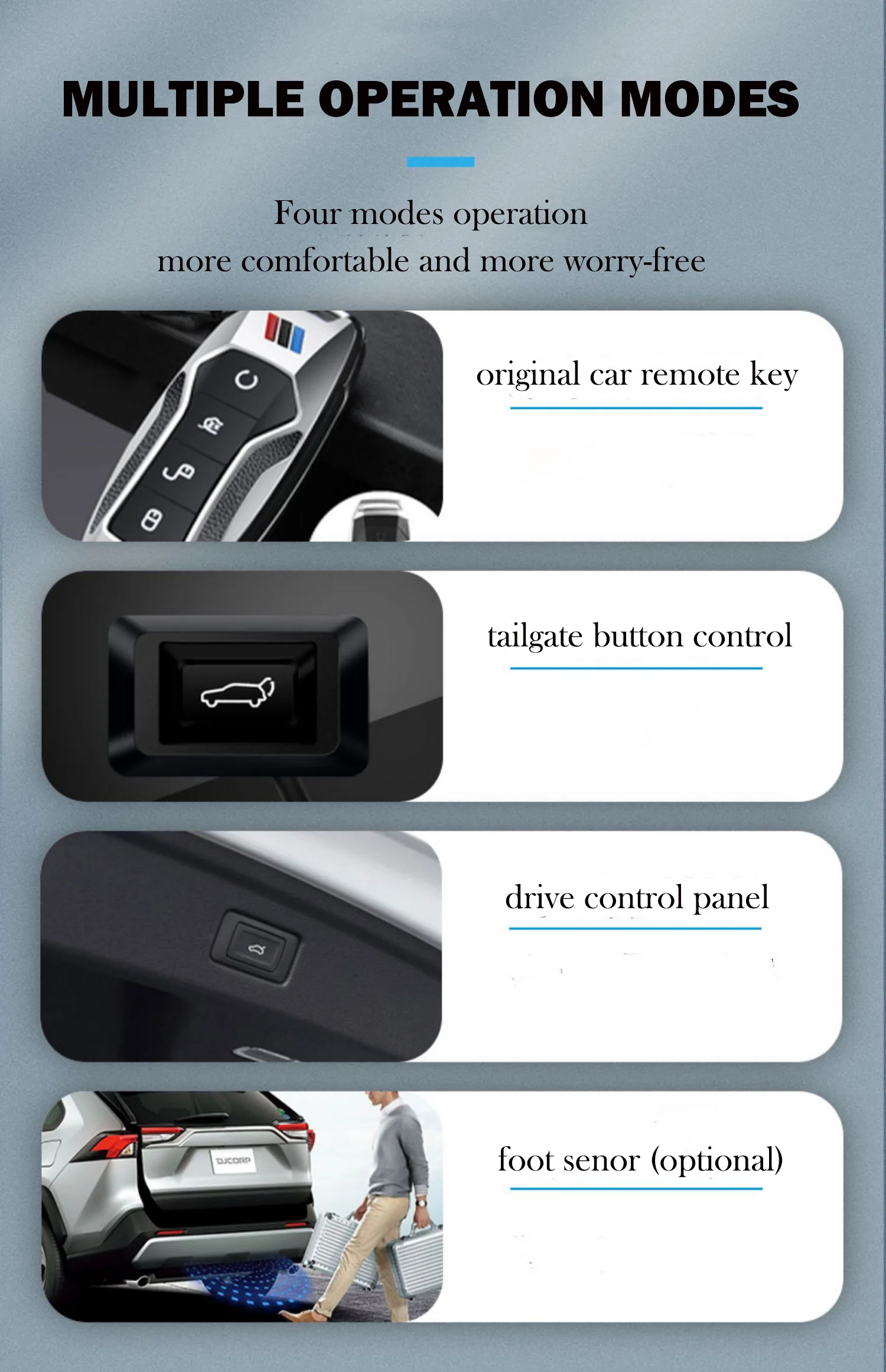 Sensor de conducción de apertura automática de maletero para MG HS 2013-2022, Control de maletero eléctrico, portón trasero, elevador de coche, Kit de conducción de deriva