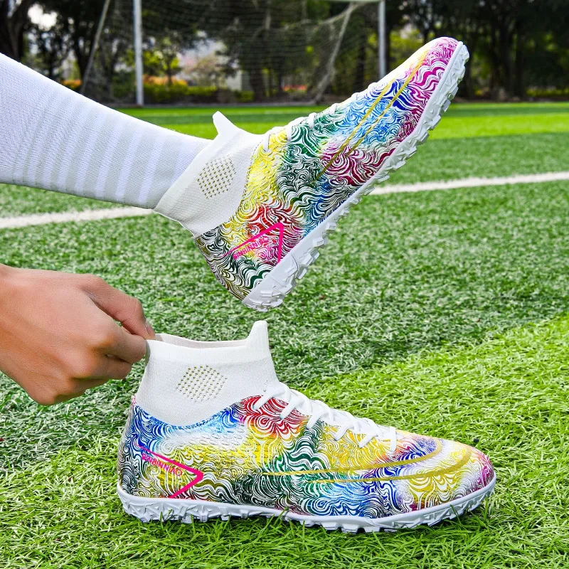 

Quality Mbappé Soccer Shoes Durable Light Football Boots Comfortable Outdoor Soccer Cleats Wholesale Futsal Sneakers 35-45 Sizes