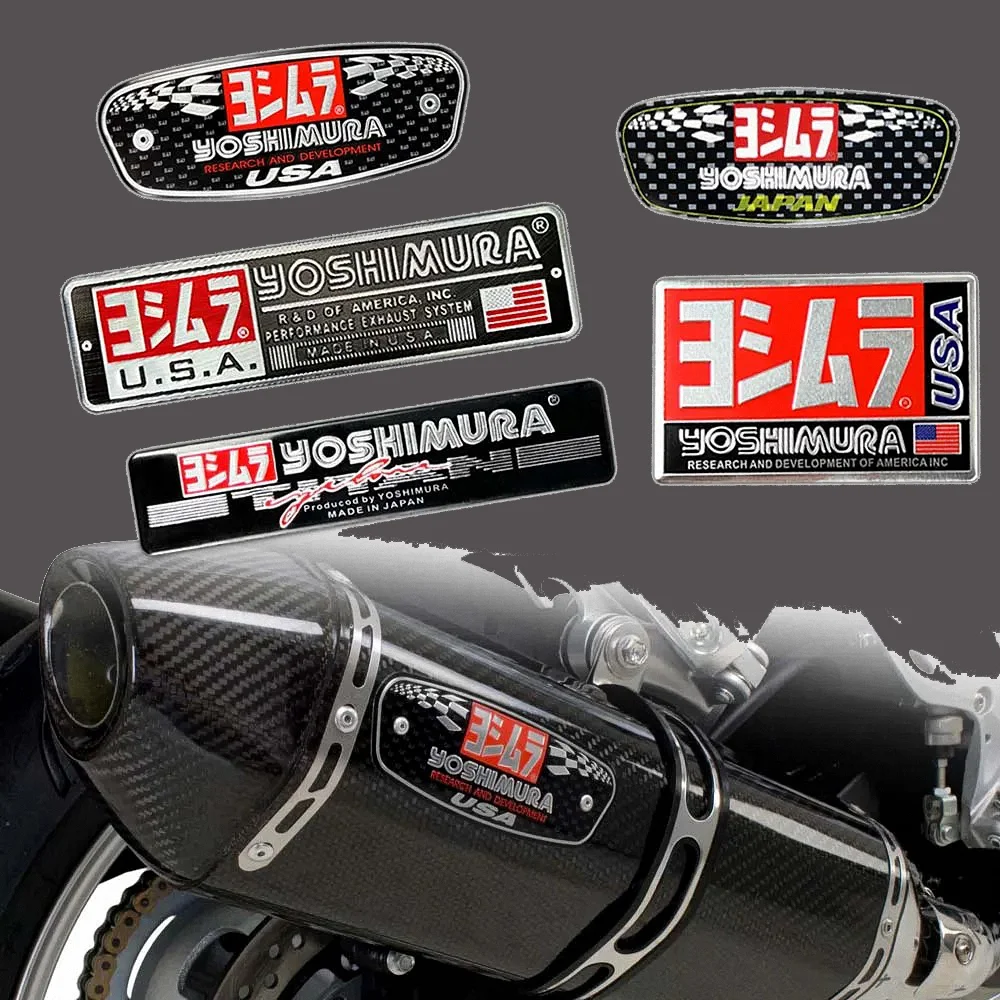 Motorcycle Accessories Exhaust Stickers For Yoshimura Yamaha Honda Kawasaki Suzuki KTM BMW S1000rr Z900 PCX Cb650r Mt07 MT 07 09 simulation of 1 12 for bmw honda s1000rr alloy motorcycle model ornaments alloy diecast motorcycle toy road autocycle car gifts