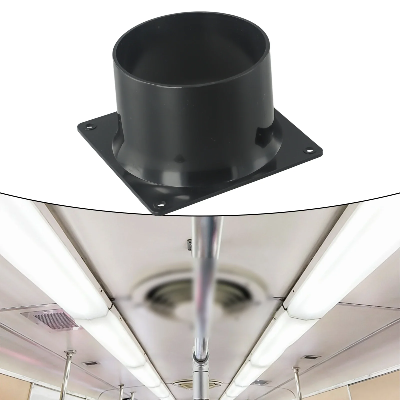 Flange Connector 75mm 100mm 120MM 150mm ABS Wall-Flange Connector for Ventilation Pipe Air-Ducting Connection Accessory 1pc
