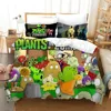 Plants Vs Bedding Sets Zombie US Europe UK Size Quilt Cartoon Bed Cover Duvet Cover Pillow Case 2-3 Pieces Sets Adult Children 3