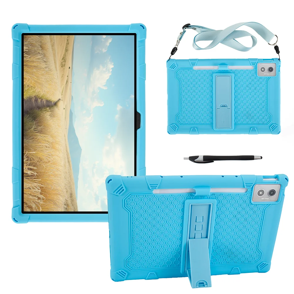 Children's Silicone Tablet Cover with Strap & Pen Holder