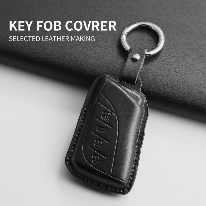 Premium Leather Smart Remote Key Case Cover Shell