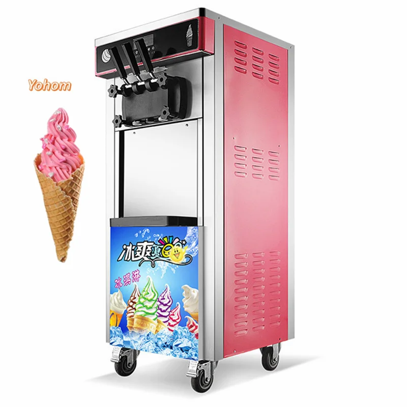 3 Flavors Ice Cream Makers Creme Gelato Italian Icecream Making Machinery Automatic Soft Serve Commercial Ice Cream Machine