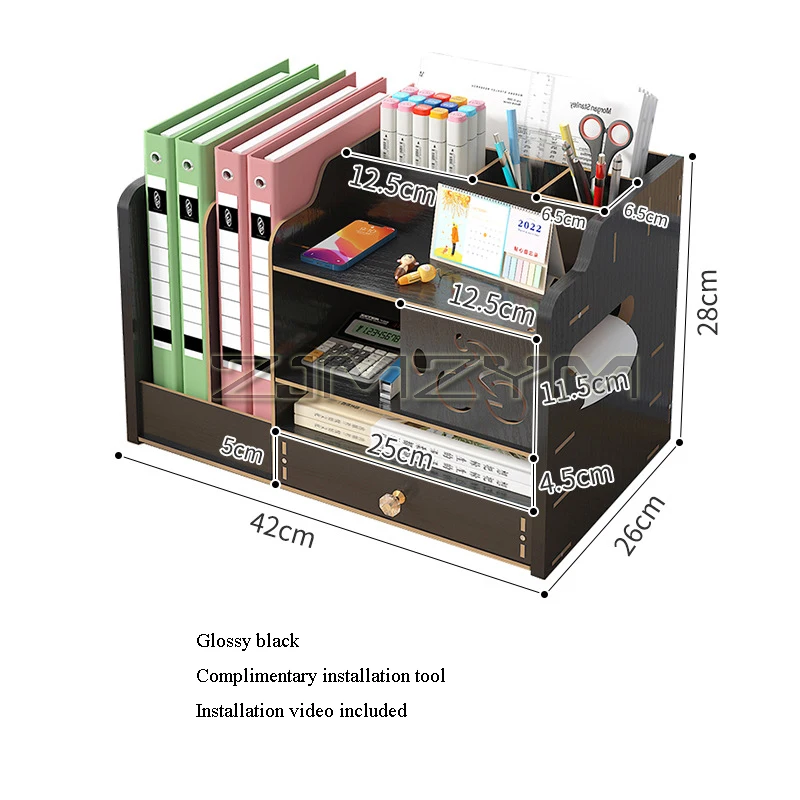 Desktop Storage Box Large Capacity Drawer File Rack Multi-layer Office And Student File Pen Holder Practical Desk Organizer