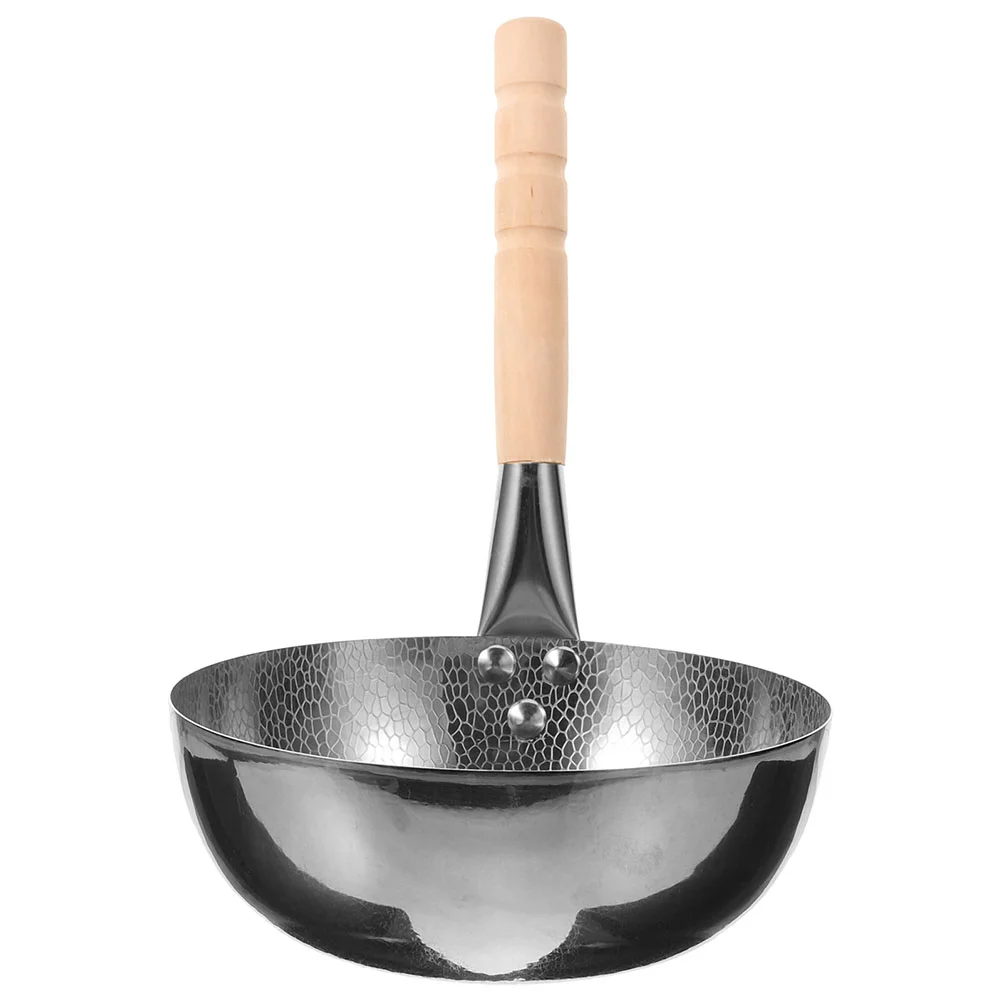 

Stainless Steel Cooking Pot Soup Pot Wood Vertical Handle Stainless Steel Milk Pot