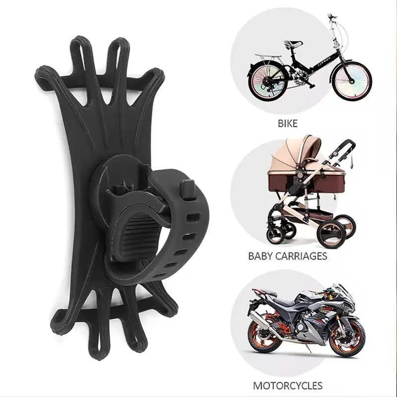 360° Removable Phone Holder Universal Phone Mount for Bicycle, Motorcycle, Scooter Phone Mount for 4" to 7" all Smartphones