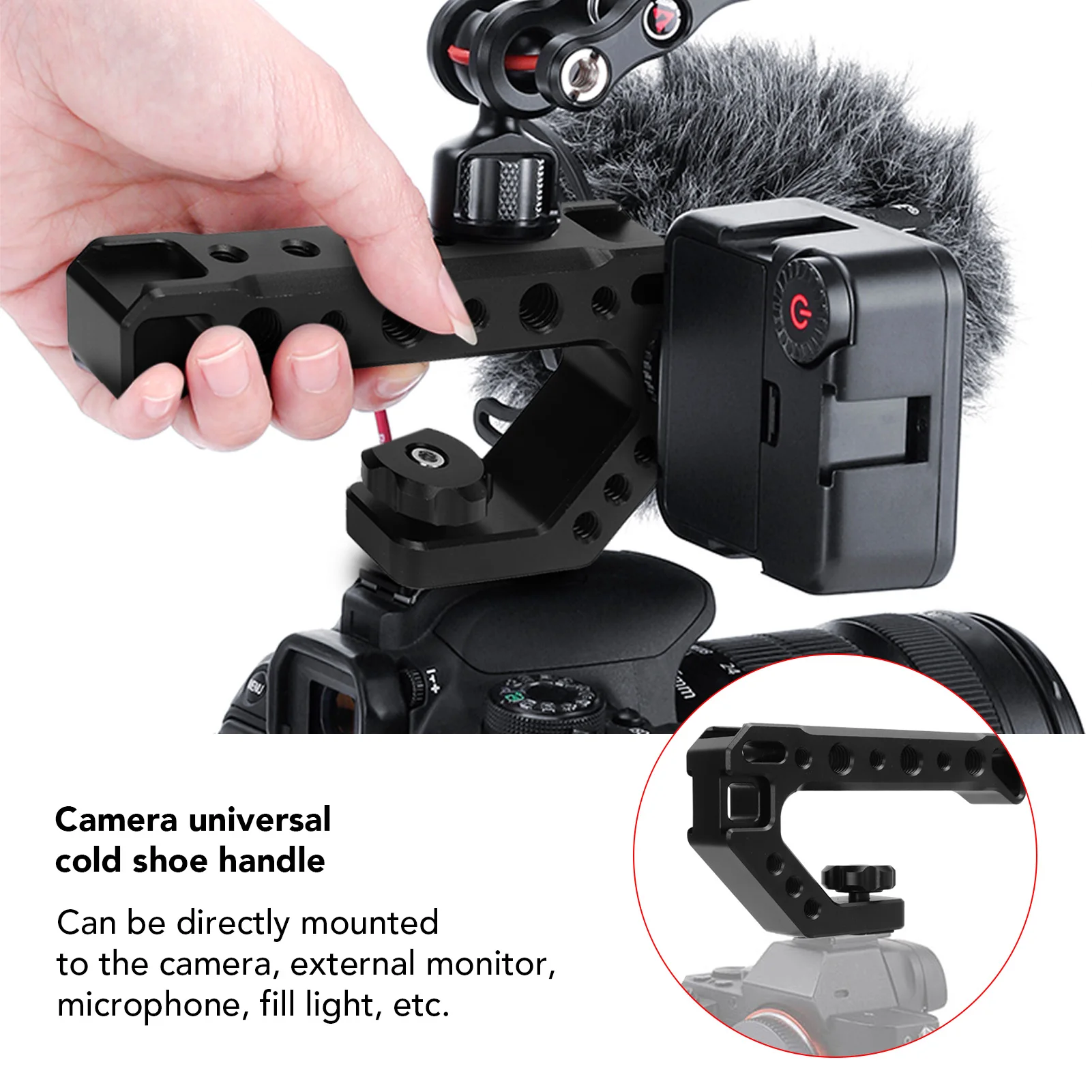 SLR Camera Top Handle Grip Mirrorless Camera Handle Cold Shoe Adapter Mount Hand Held Stabilizer Mirrorless Top camera handle grip camera handle