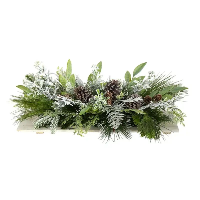 

Holiday Flocked Winter Artificial Flower Arrangement