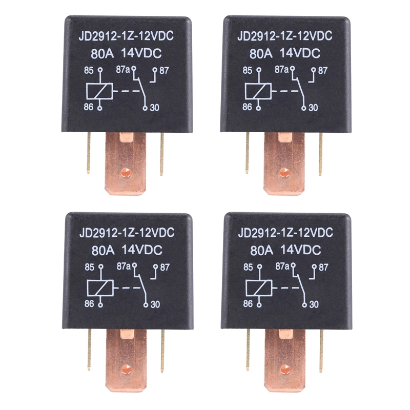 

4X 80A DC 12V 5 Pin DIY Power Relay Car Truck Vehicle