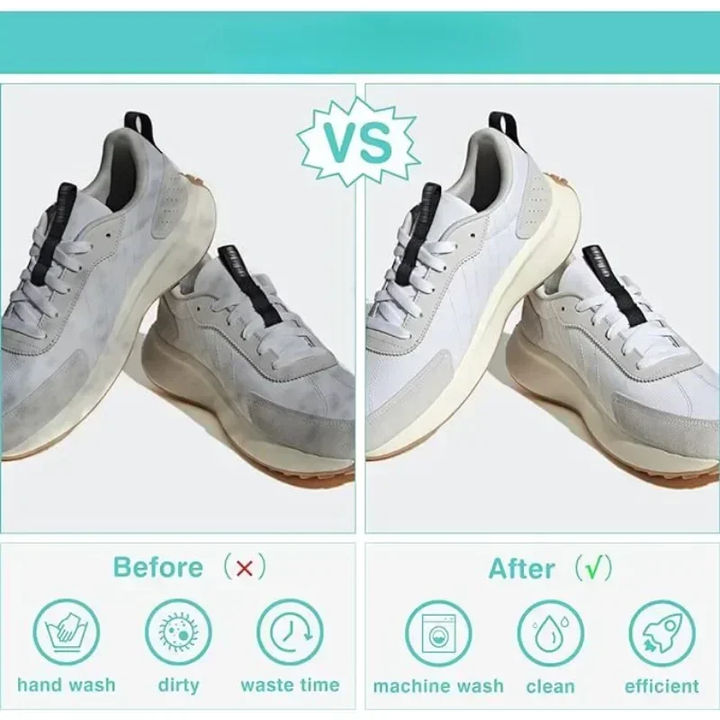 1pcs Shoe Bag for Washing Machine Chenille Velvet Lined Shoe Washing Bag Portable Fluffy Fiber Sneaker Laundry Bags 3