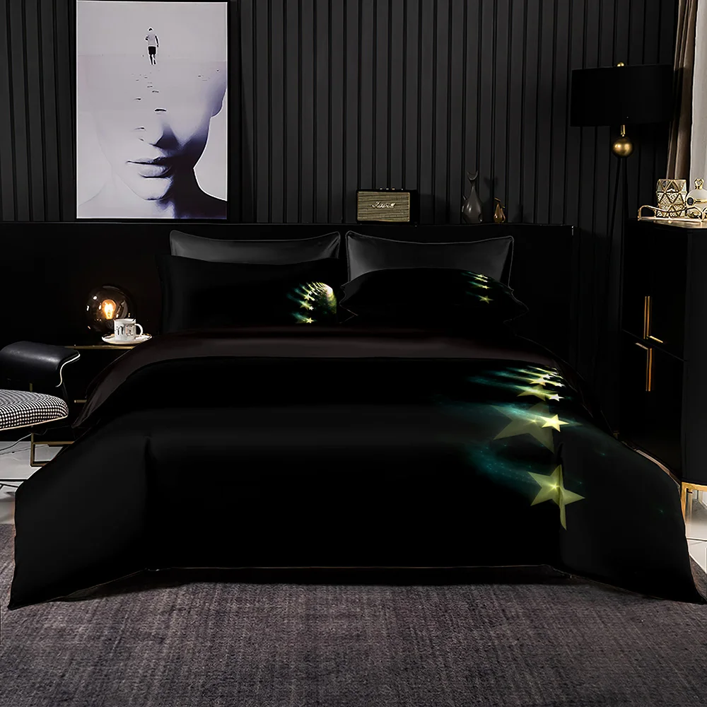 Комплект постельного белья комплект с контрастным дизайном пододеяльник