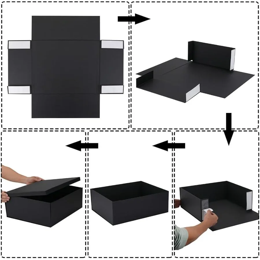 Extra Large Gift Box with Lid 17x13x6 Inches Pink Gift Boxes for Presents Packaging Ideal for Birthdays Valentine's Day Christm