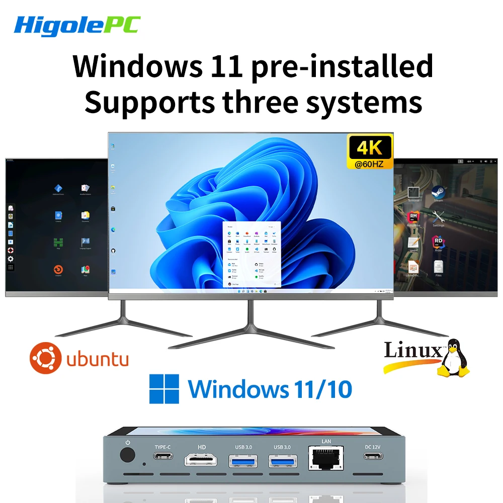 液晶付きミニPC Gole2 Pro office付 ミニPC】‎5.5inch液晶付きミニPC HigolePC Gole2 Pro（液晶いる