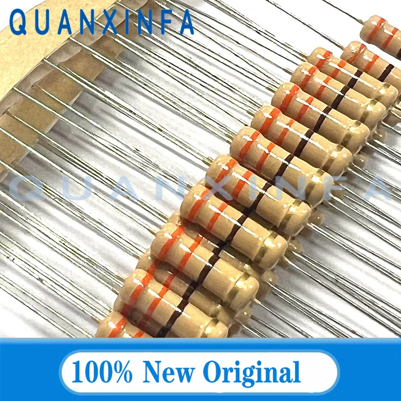 Carbon film resistor 1W 5% 10R 100R 220R 1K 1.5K 2.2K 4.7K 10K 22K 47K 100K 100 220 1K5 2K2 4K7 Ohm Resistance 0.1R-4.7M 20PCS carbon film resistor