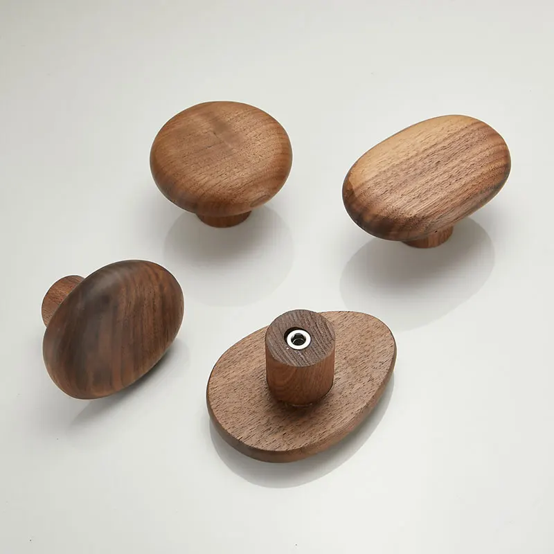 Walnut Wood Wall Mounted Coat Hook, Natural Wood Clothes, Key Holder, Coat Rack, Hat, Scarf, Handbag Storage Hanger 5