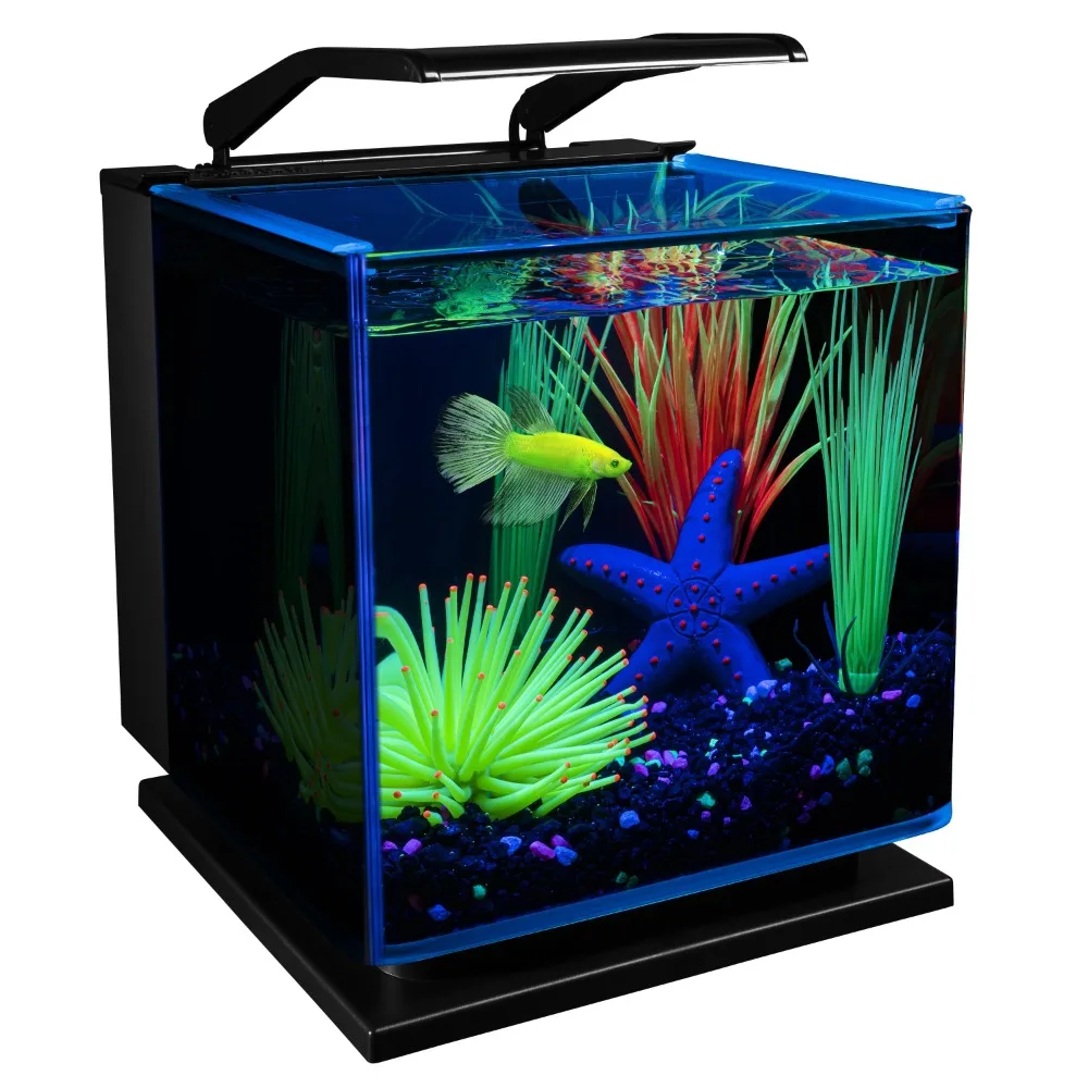 

Betta Shadowbox Aquarium Kit 3 Gallons, Includes LED Lighting And Filter