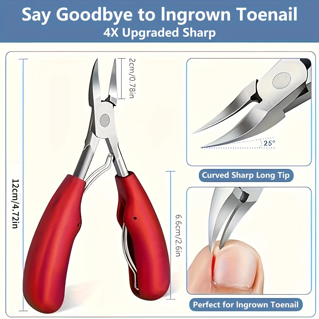 ماكينة قص أظافر احترافية، مناسبة للأظافر السميكة والناشية، شفرات منحنية حادة، أداة باديكير ضرورية للرجال والنساء