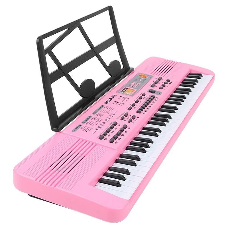 61-Key Electronic Keyboard with Microphone Multifunctional, Battery/USB Powered, Educational Musical Instrument for Beginners