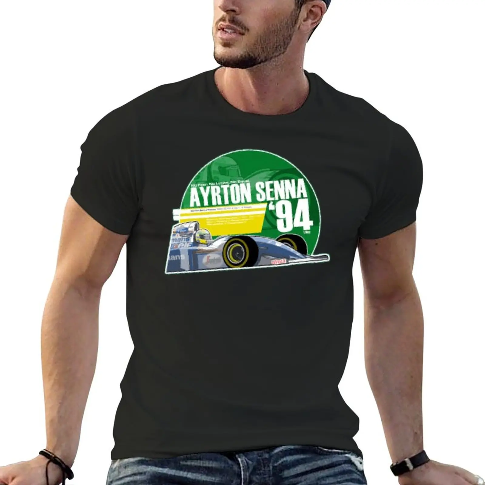 Ayrton Senna F1 Race Raer 16 Top Tee Cute T-Shirt Girocollo Campagna Umorismo Graphic Home Eur Size