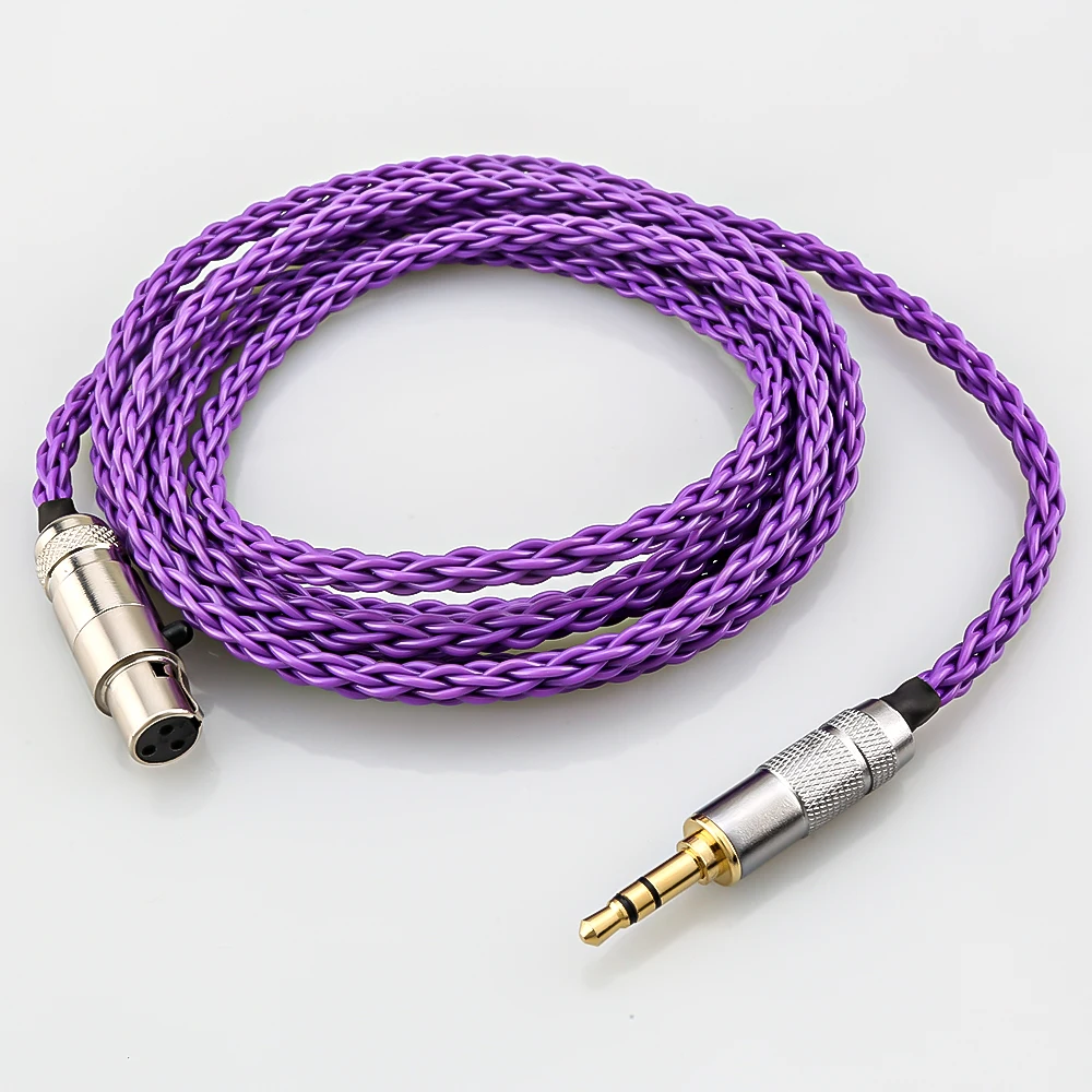 Hot Sale 8 Core Audio Headphone Upgraded cables 3.5mm stereo plug to mini XLR for AK G Q701, K240S ,K271 ,K702 ,K141 ,K171, K712