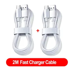 High-Speed 100W USB-C Fast Charging Cable - 1 to 3 Pack (2PCS 2m)