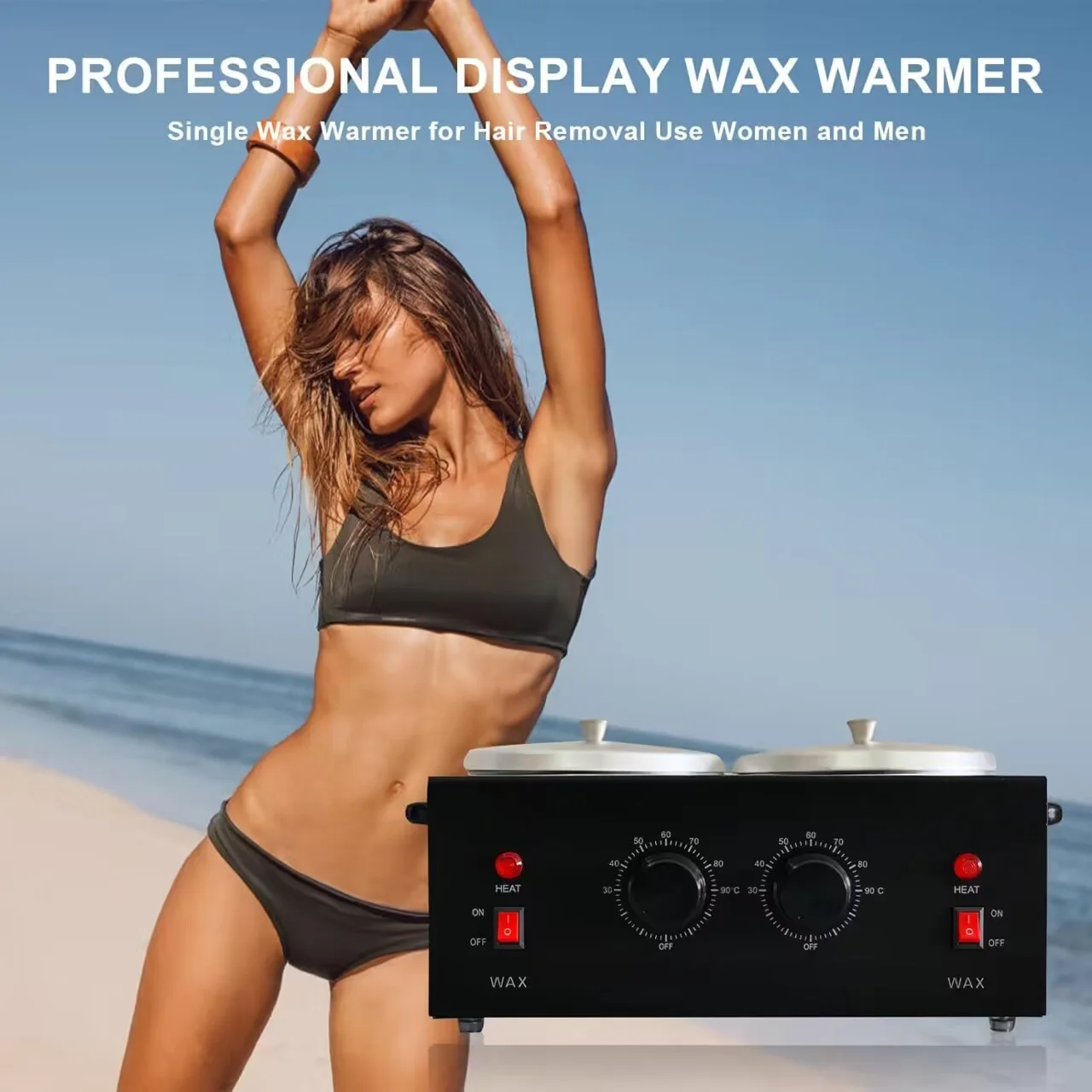 Dual Wax Pots Professional Electric Wax Heater Machine Parrafin Waxing Machine for Hair Removal Facial Skin Body SPA Salon wax heater,hair removal wax,hard wax beans,hair removal tool,beauty wax