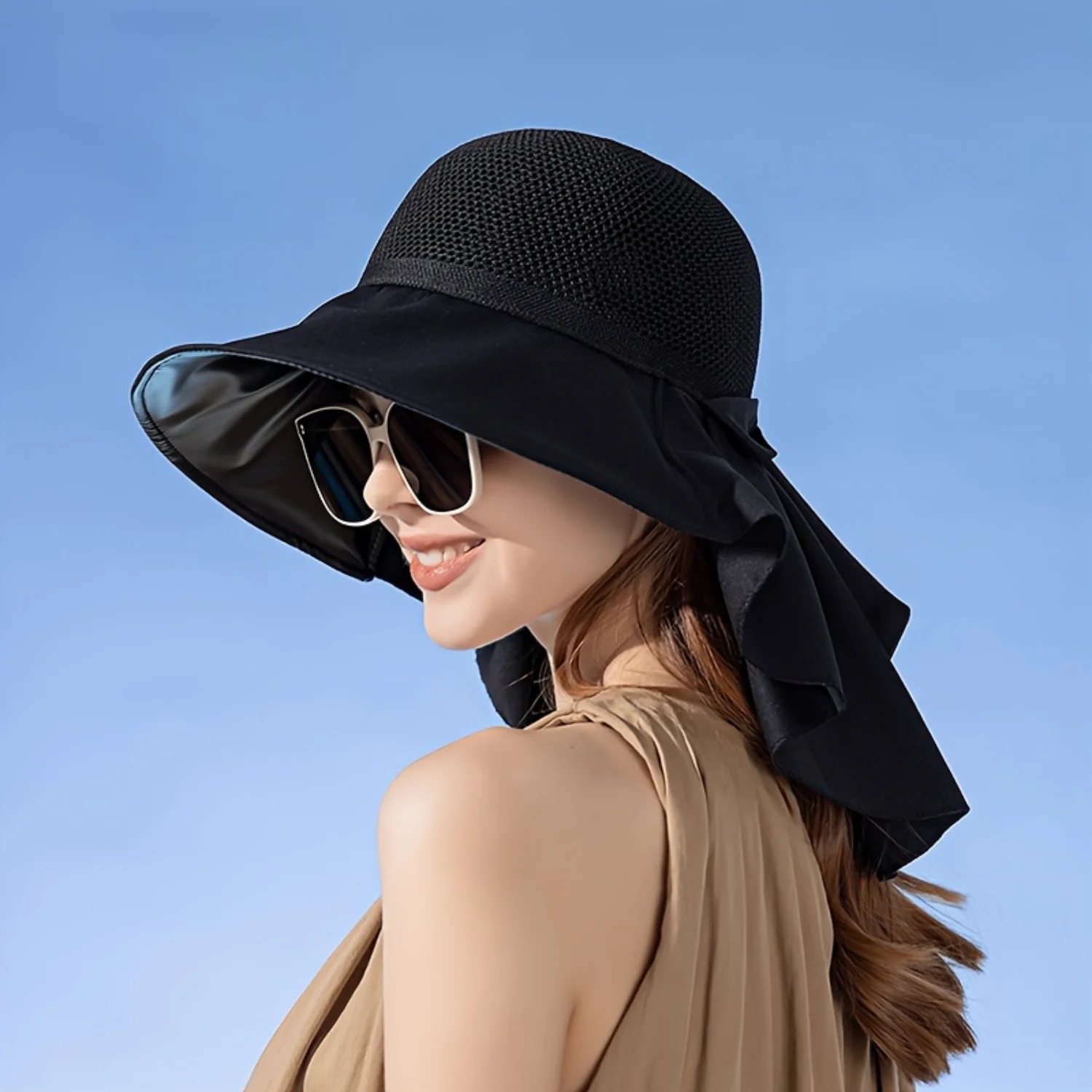 Womens Premium UV Shield Wide Brim Sun Hat-Foldable & Versatile for Beach, Fishing, Garden, Hiking-Perfect Summer Outdoor Es