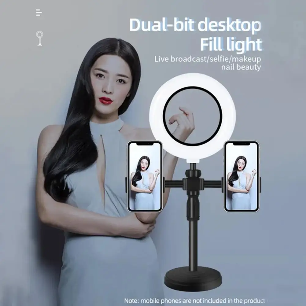 

New Real-time Streaming Media Multi-camera Mobile Phone Lamp Fill Self-timer Stand Landing Beauty D2X3