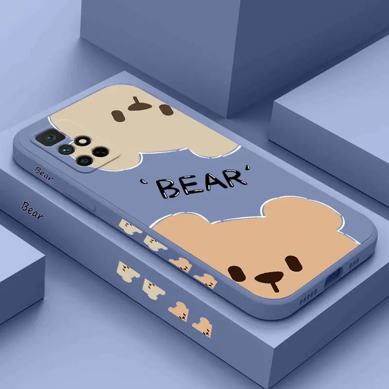 

Bear Detective Silicone Phone Case For Xiaomi Redmi 10 10A 12C 9 10C 9T 9A A1 9C Cover