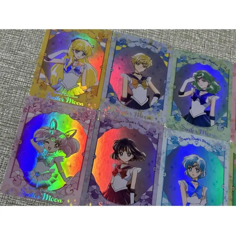 

10Pcs/set Sailor Moon Kaiou Michiru Meiou Setsuna Chibiusa Anime Game Characters Self Made Classic Series Collection Card Toys