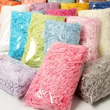 

500g Colorful Shredded Crinkle Paper Raffia Wed Party Candy Gift Boxes Filler Weed Box Clear Bag Packaging Decoration Filling