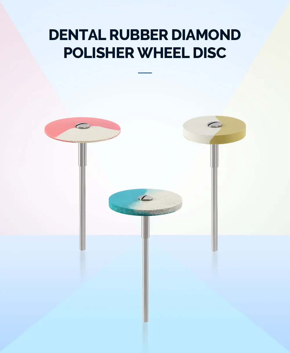 AZDENT Dental Gummi Polierer Rad Disc HP 2,35mm Labor Zahnmedizin Werkzeug für Porzellan Zirkonoxid Restaurationen 26*2mm/22*3mm – Detail 1