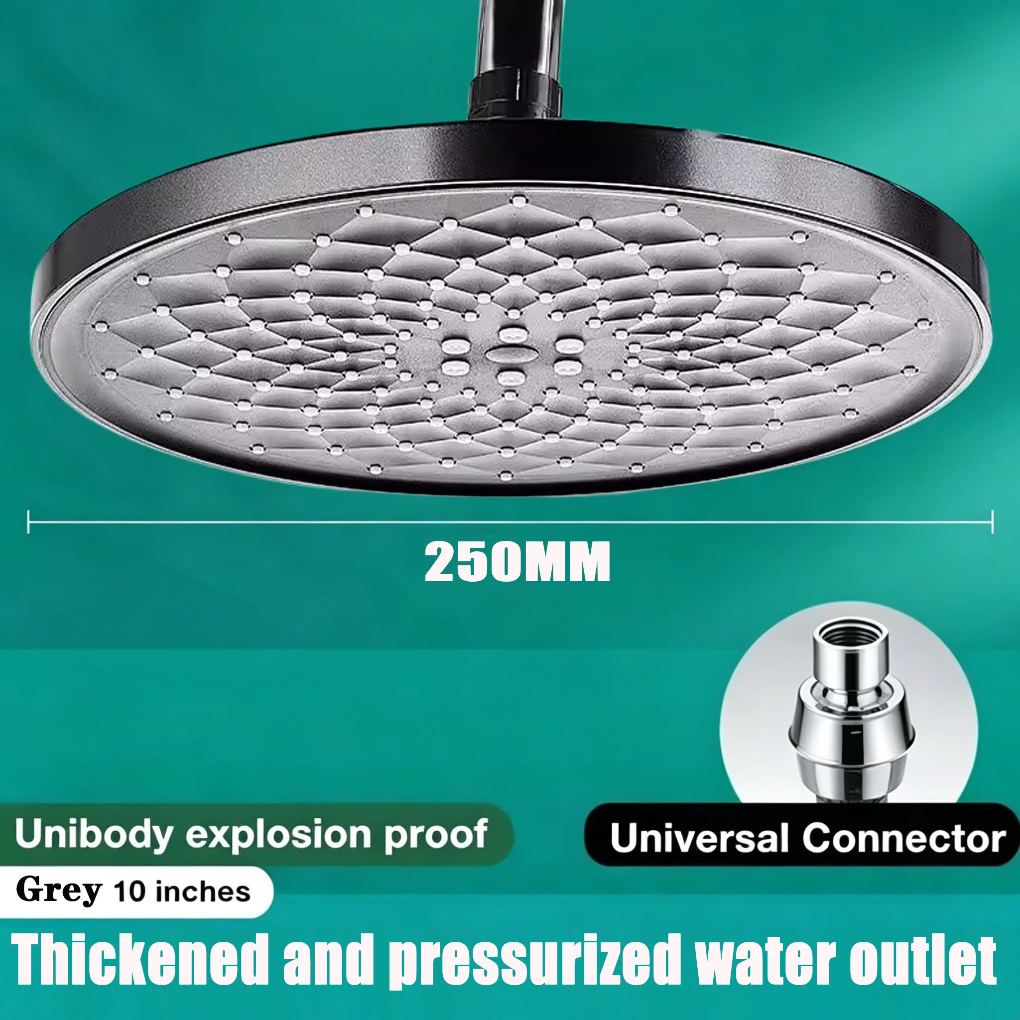 Ceiling Mounted High-Pressure Rainfall Shower Head Set with Three Flow Modes