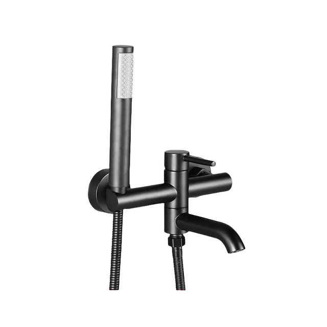 ก๊อกอ่างอาบน้ํา 90 °   Rotatable Bath Tap วาล์วผสมน้ําร้อนและน้ําเย็นอ่างผสมแตะเดี่ยวทองเหลืองห้องน้ํา Tub Filler 3