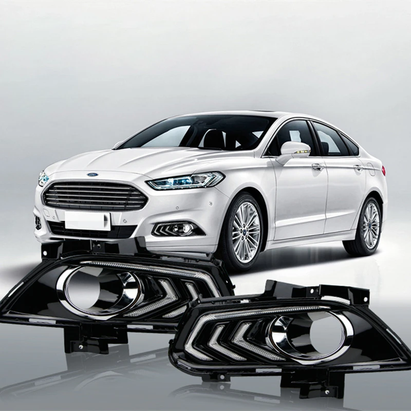 2PCS For Ford Mondeo Fusion 2013 2014 2015 2016 Car DRL 12V LED Daytime