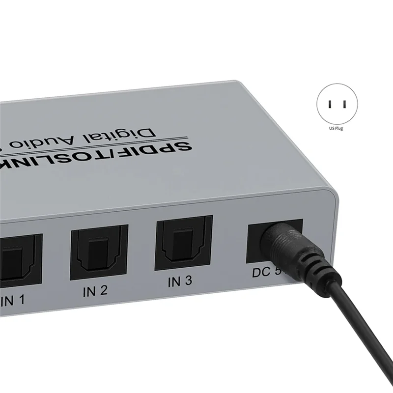 3 포트 Toslink 스위칭 디지털 광 오디오 스위처 3X1 IR 원격 제어 알루미늄 SPDIF 스위처 쉬운 설치 미국 플러그