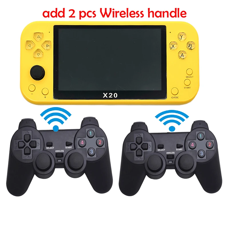 

X20 Video Game 5.1 inch LCD Double Rocker Portable Handheld Retro Game Console Video MP4 Player TF Card for GBA/NES 34200 Games