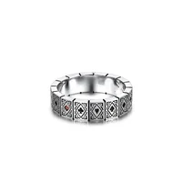 Poker card ring, men's trendy square, red heart, spade, and peach ring, high-end original design 1