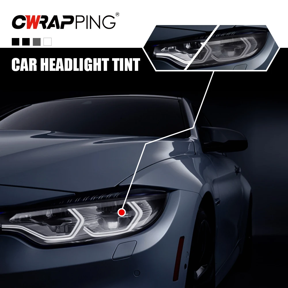 Car Vinyl Film 50cmx200cm Car Headlight Tint Film Smoke Fog Light Vinyl PVC Black Tint Waterproof Car Sticker Accessories