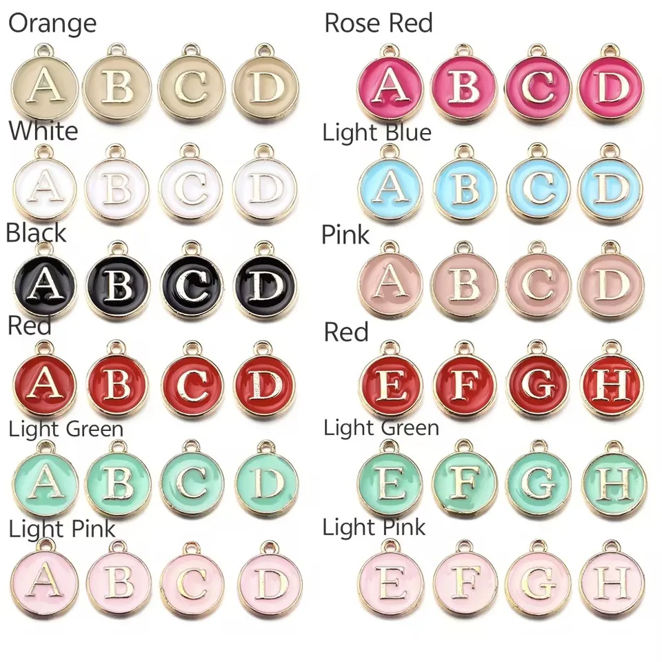 Zerodis 26Pcs Lettera Pendente Gocciolante Lega di Olio Accessori