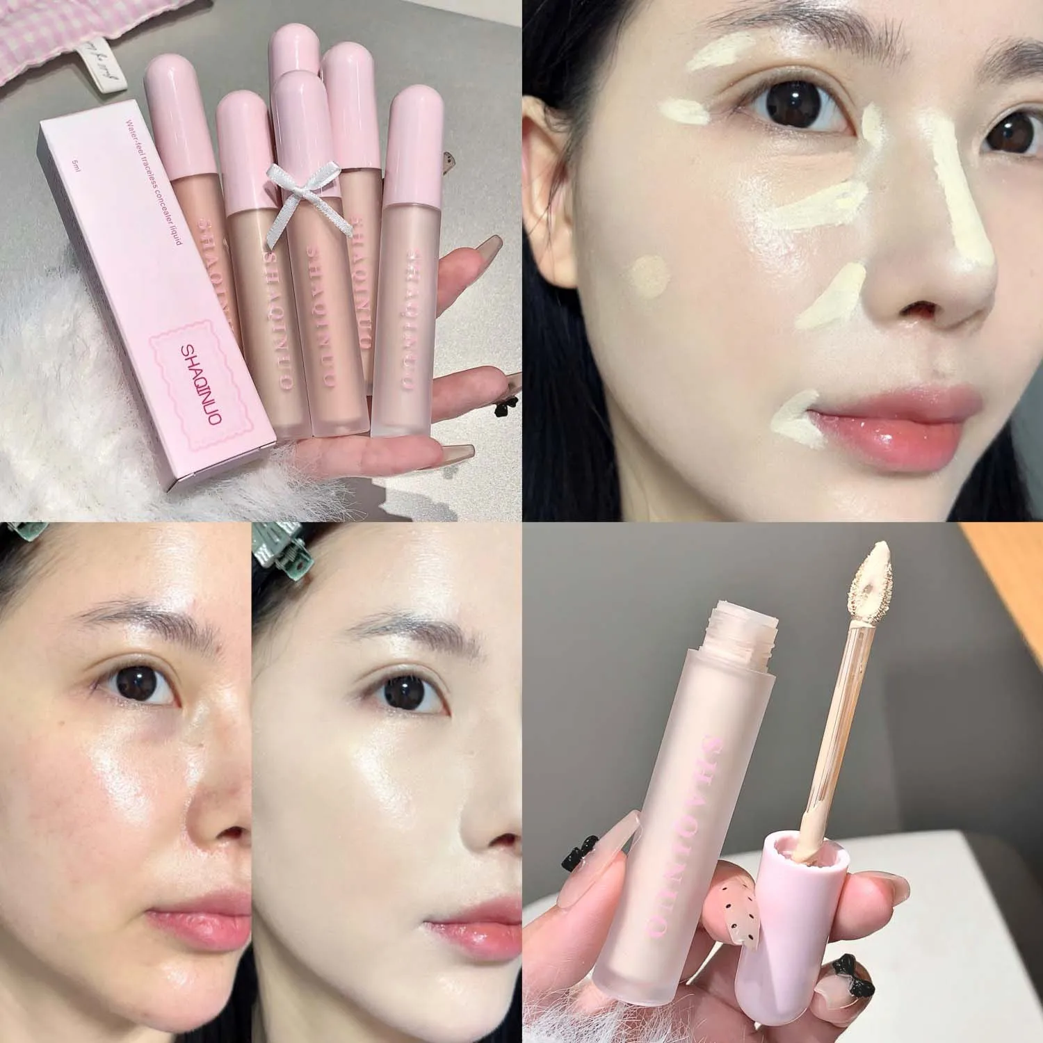 3 Colors Liquid Foundation Concealer Cream Full Covers Brightening Facial & Eye Liquid Concealer Waterproof Oil-control Make Up